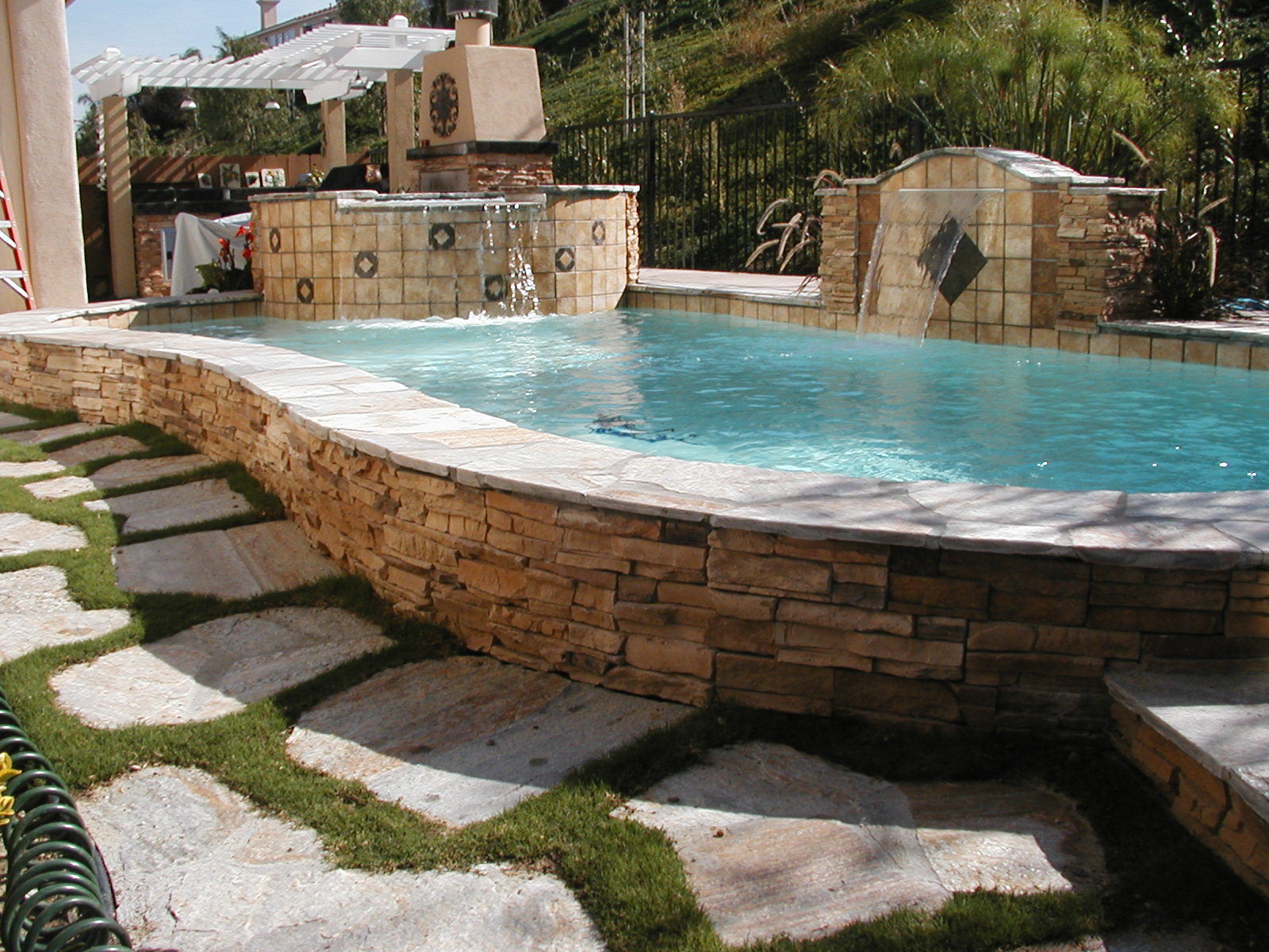 inground pool edging